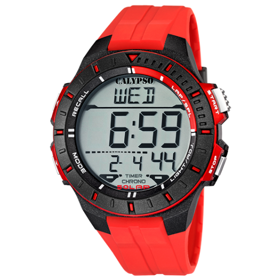 Q&Q Calypso Gents Red Digital Watch