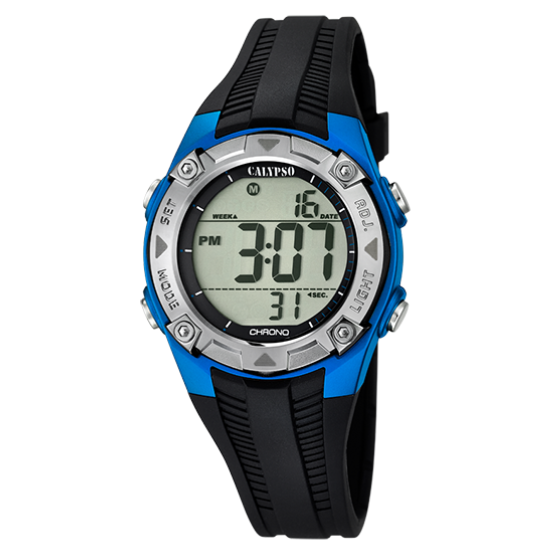 Q&Q Calypso Kids Blue Digital Watch - John Ross Jewellers