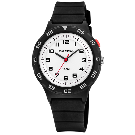 Q&Q Calypso Kids Black Silicone Watch - John Ross Jewellers