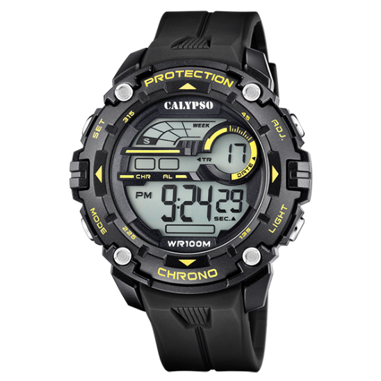 Q&Q Calypso Gents Digital Watch | Yellow - John Ross Jewellers