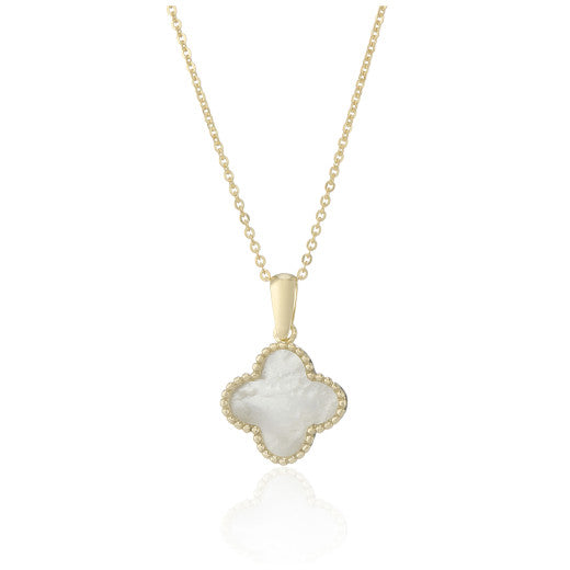 9ct Gold Alhambra Mother of Pearl Quatrefoil Necklace - John Ross Jewellers