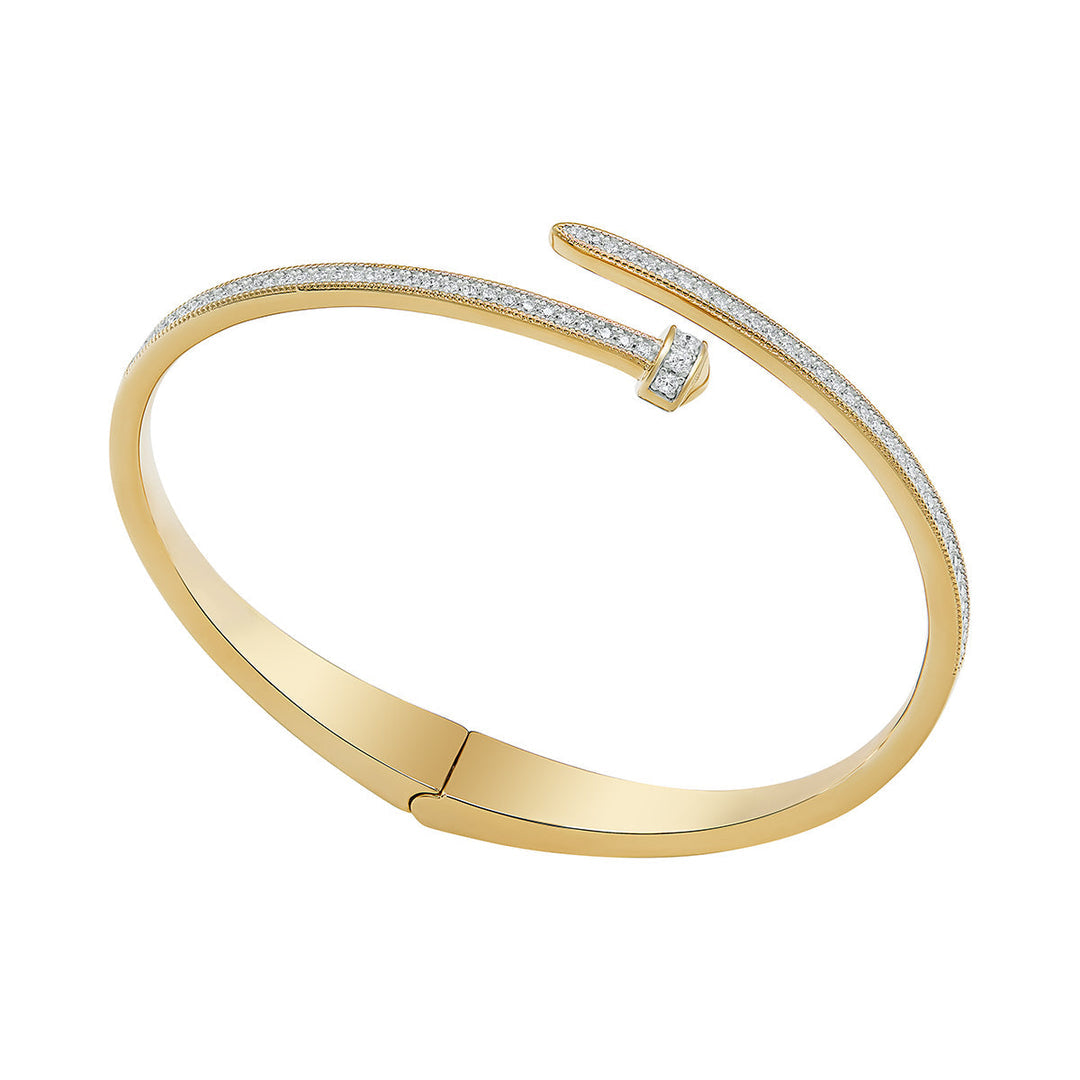 Sunshine CZ Nail Bangle - John Ross Jewellers