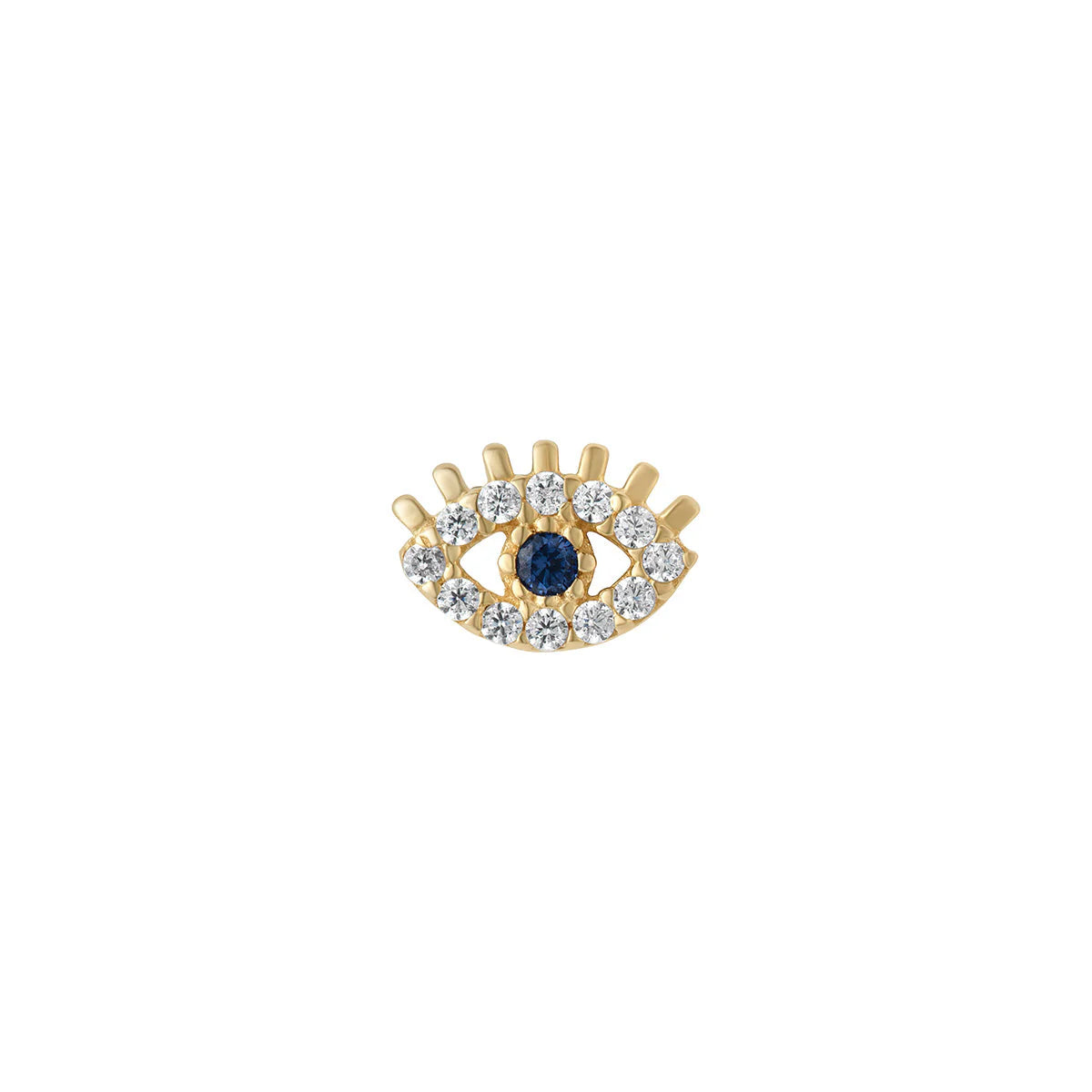 Ear Candy 9ct Gold CZ Evil Eye Cartilage Stud | Labret - John Ross Jewellers