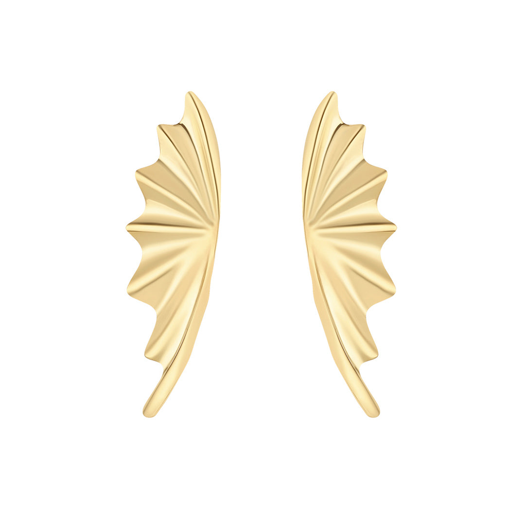 9ct Gold Winged Earrings - John Ross Jewellers