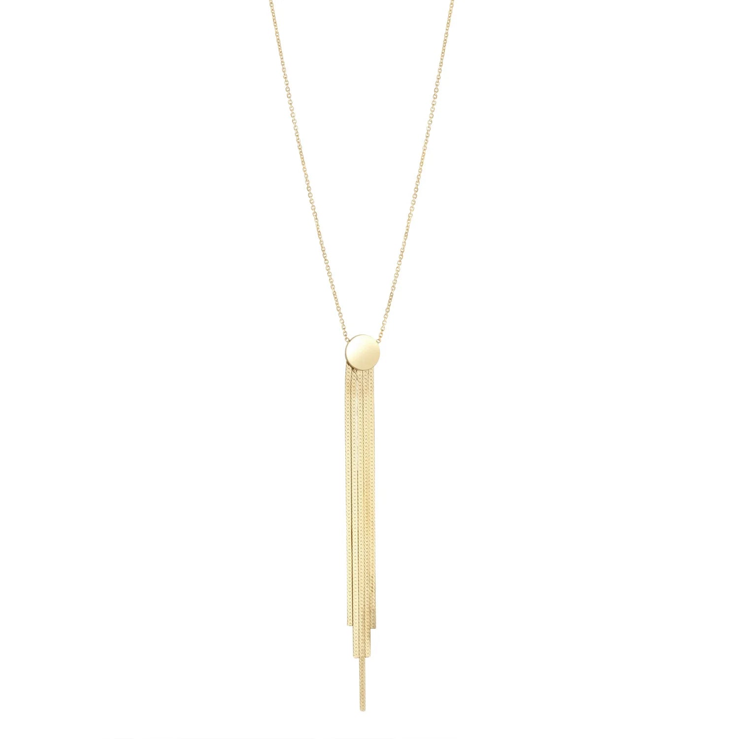 9ct Gold Herringbone Tassel Necklace