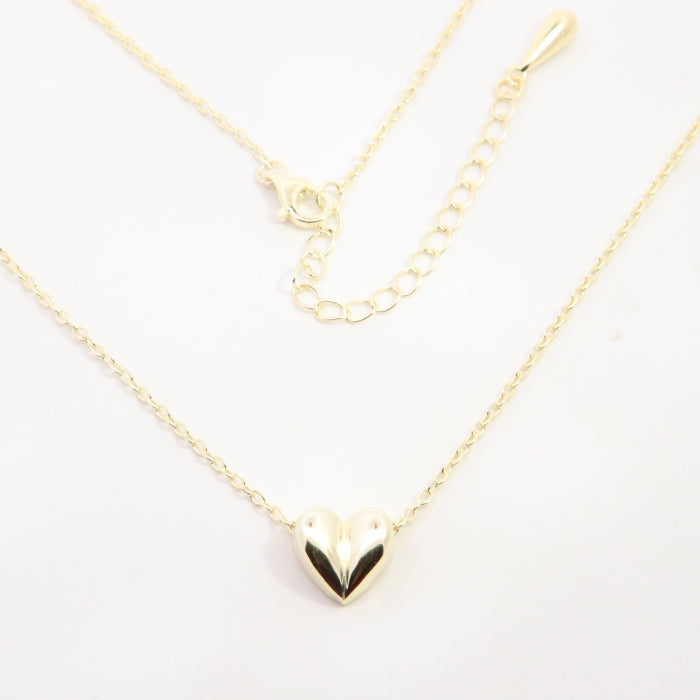 Sunshine Puffed Heart Necklace | 42 + 5cm