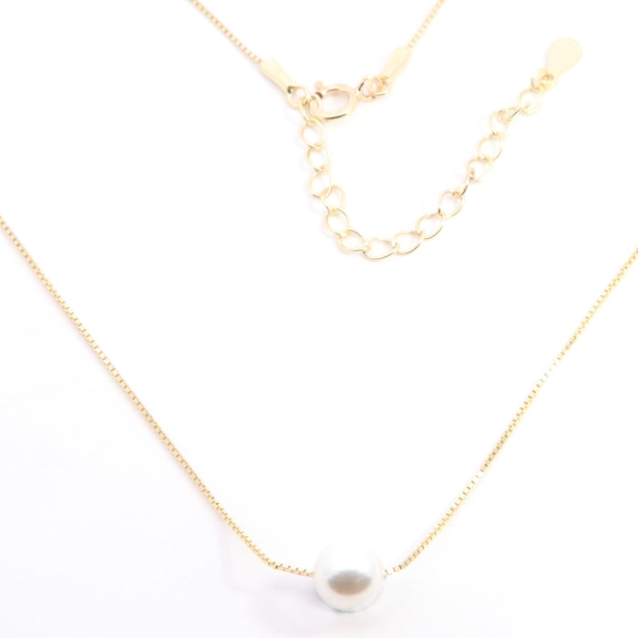 Sunshine Pearl Slider Necklace | 6mm - John Ross Jewellers