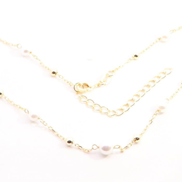 Sunshine Faux Pearl Station Necklace | 40+5cm - John Ross Jewellers