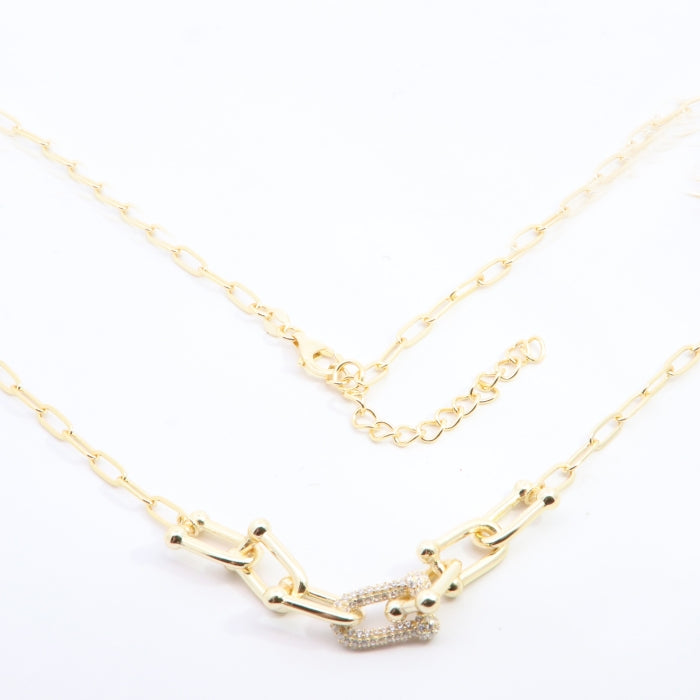 Sunshine CZ Luxe Links Necklace | 40+5cm - John Ross Jewellers