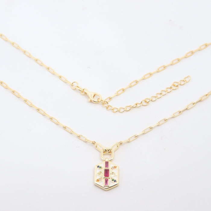 Sunshine Enamel & Coloured CZ Necklace - John Ross Jewellers