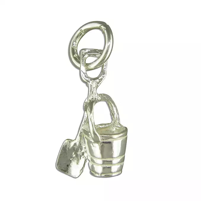 Silver Bucket & Spade Traditional Charm - John Ross Jewellers