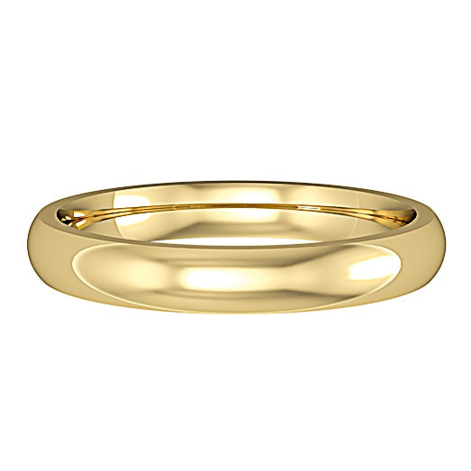 9ct Gold 3mm Court Wedding Band - John Ross Jewellers