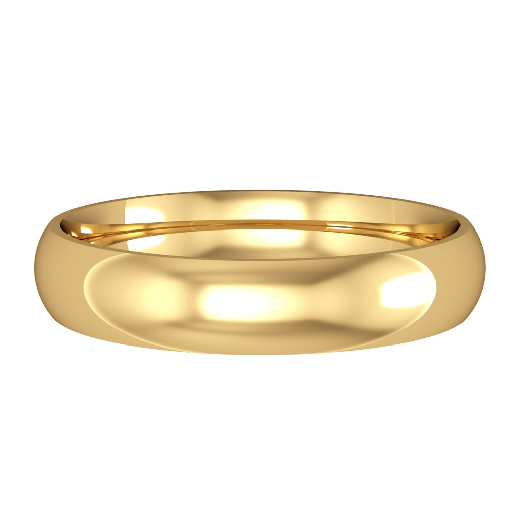 9ct Gold 4mm Court Wedding Band - John Ross Jewellers
