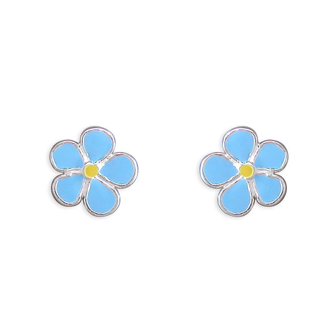 Blue Flower Stud Earrings - John Ross Jewellers