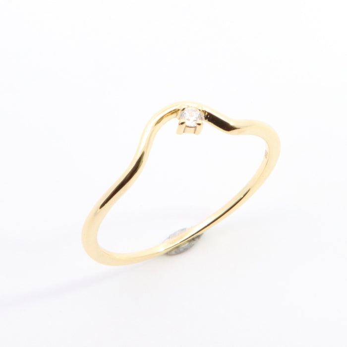 Sunshine Pretty Curved CZ Ring - John Ross Jewellers