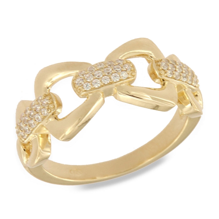 Sunshine CZ Links Ring - John Ross Jewellers