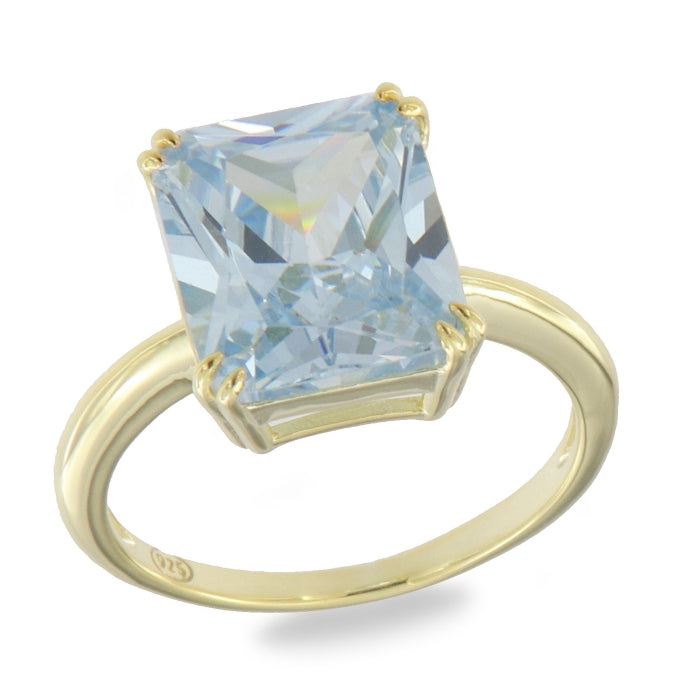 Sunshine Blue Ice Solitaire Ring - John Ross Jewellers
