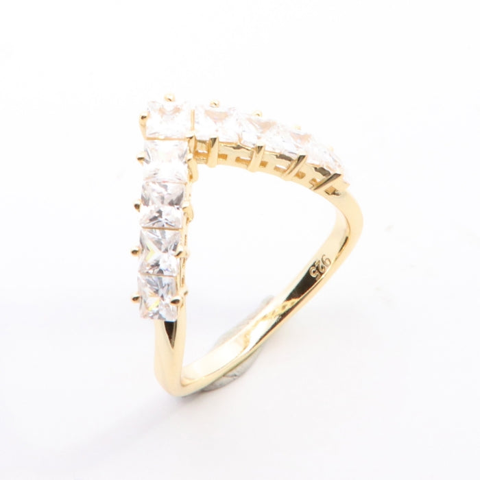 Sunshine CZ Wishbone Ring - John Ross Jewellers