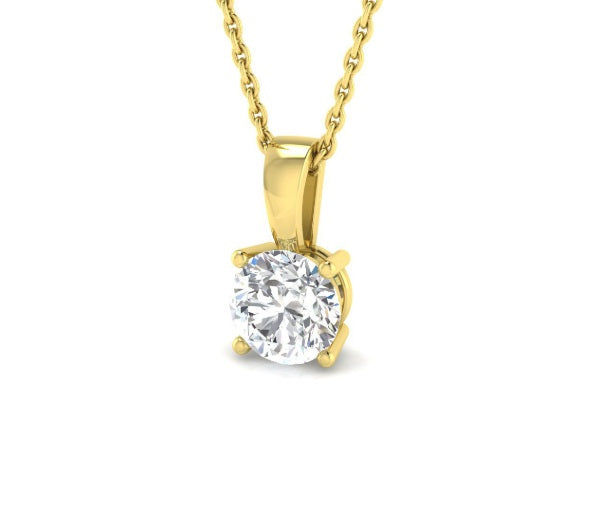 18ct Gold Diamond Solitaire Pendant 1.01ct - John Ross Jewellers
