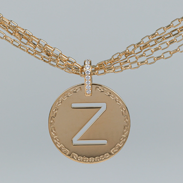REBECCA MyWorld Letter Necklace - Gold|Four-Strand|Large Initial