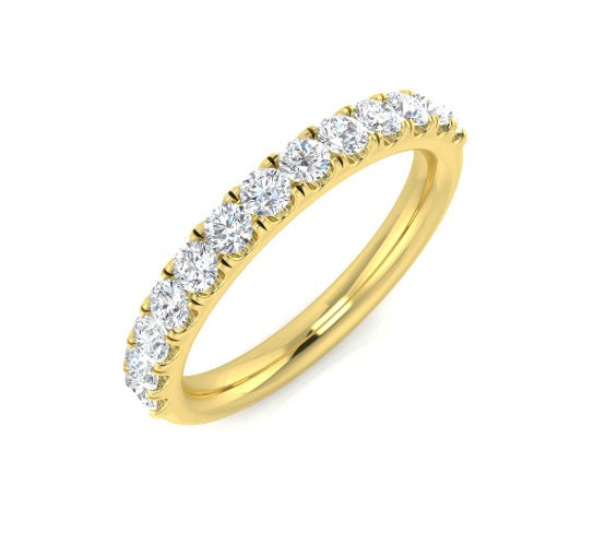 18ct Gold Eternity Ring | Lab Grown 0.49ct | All Yellow Gold - John Ross Jewellers