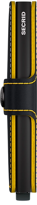 SECRID Miniwallet Matte Black & Ochre - John Ross Jewellers