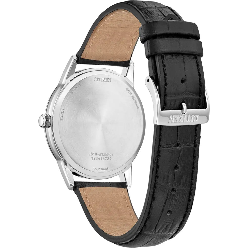 Citizen Silver Leather Watch - John Ross Jewellers
