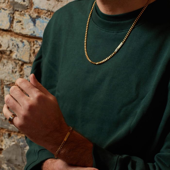 Fred Bennett Chain Bracelet with Engravable Bar - John Ross Jewellers