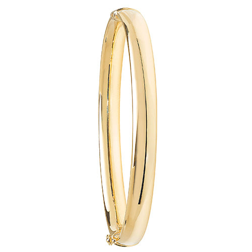 9ct Gold Wide Hinged Bangle - John Ross Jewellers