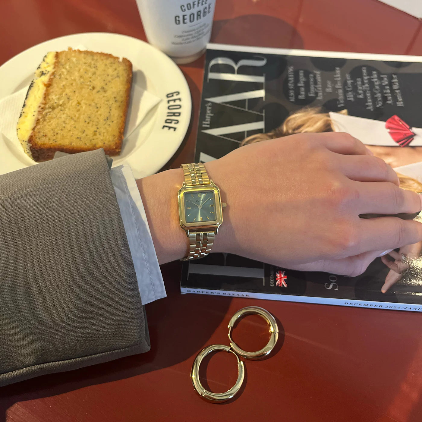 CLUSE Gracieuse Petite Gold/Sage Green - John Ross Jewellers
