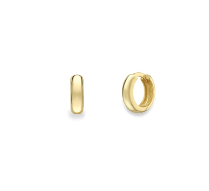 9ct Gold Huggie Hoop Earrings | 11mm - John Ross Jewellers