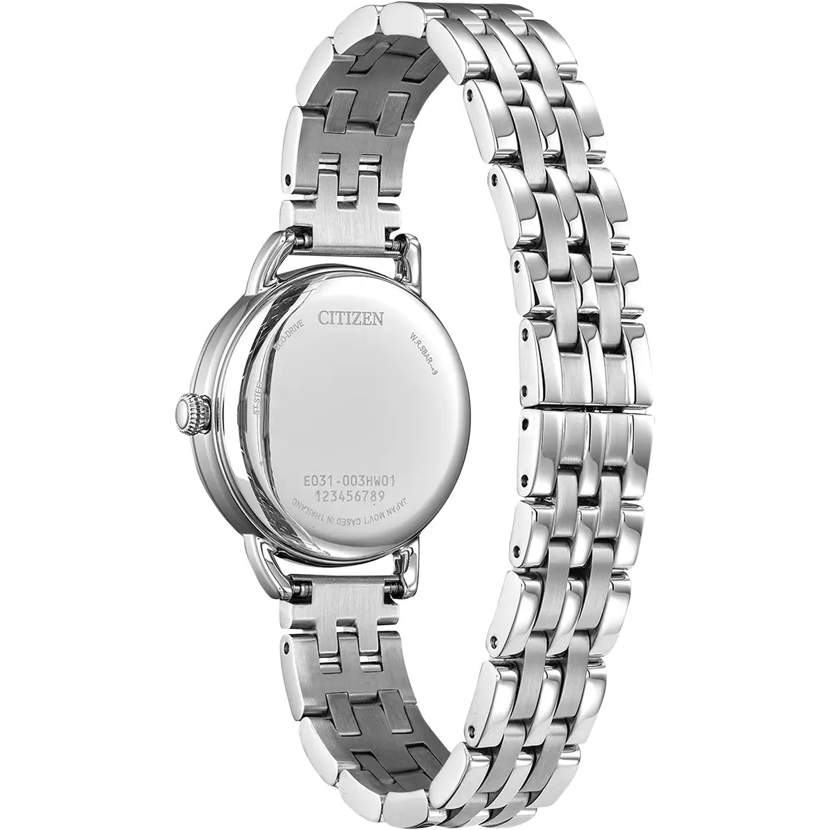 Citizen Classic Coin Edge Silver Ladies Ecodrive Watch - John Ross Jewellers