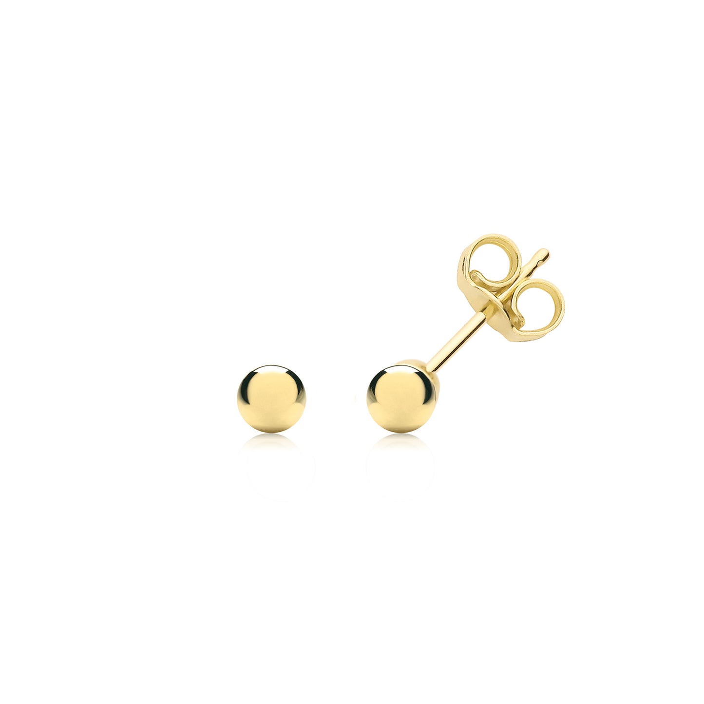 9ct Yellow Gold Ball Stud Earrings | 3mm - John Ross Jewellers