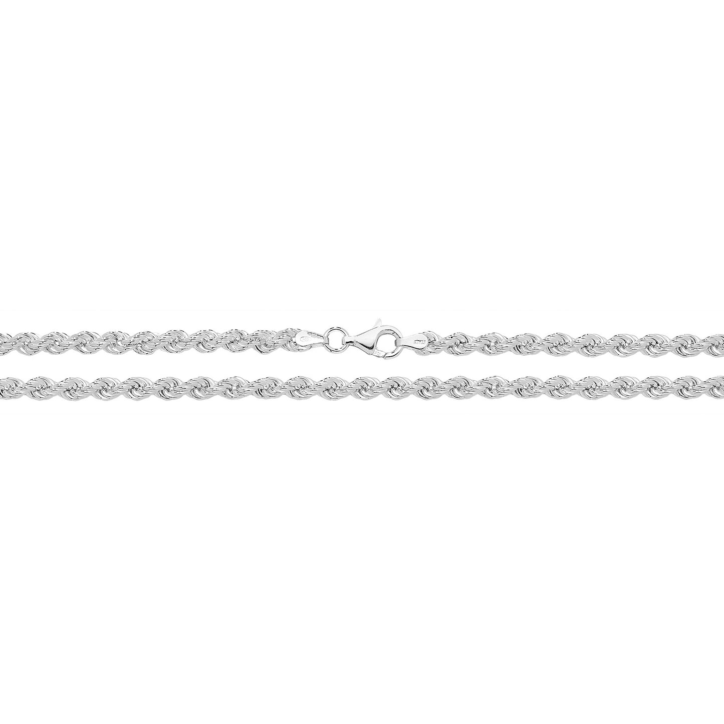 Silver Rope Chain | 4mm Gauge - John Ross Jewellers