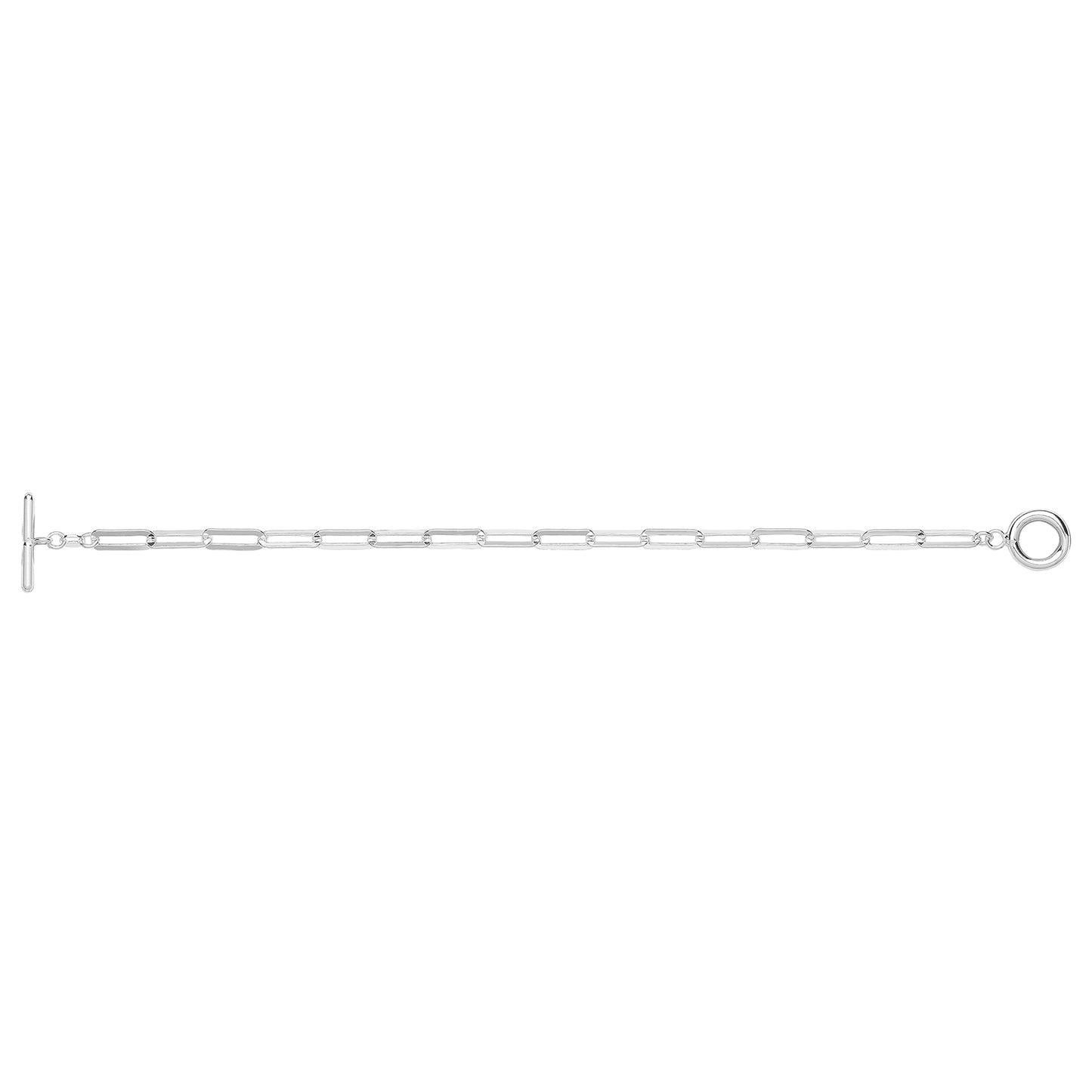 Silver T-Bar Paperlink Bracelet - John Ross Jewellers