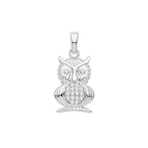 Silver Wise Owl Charm