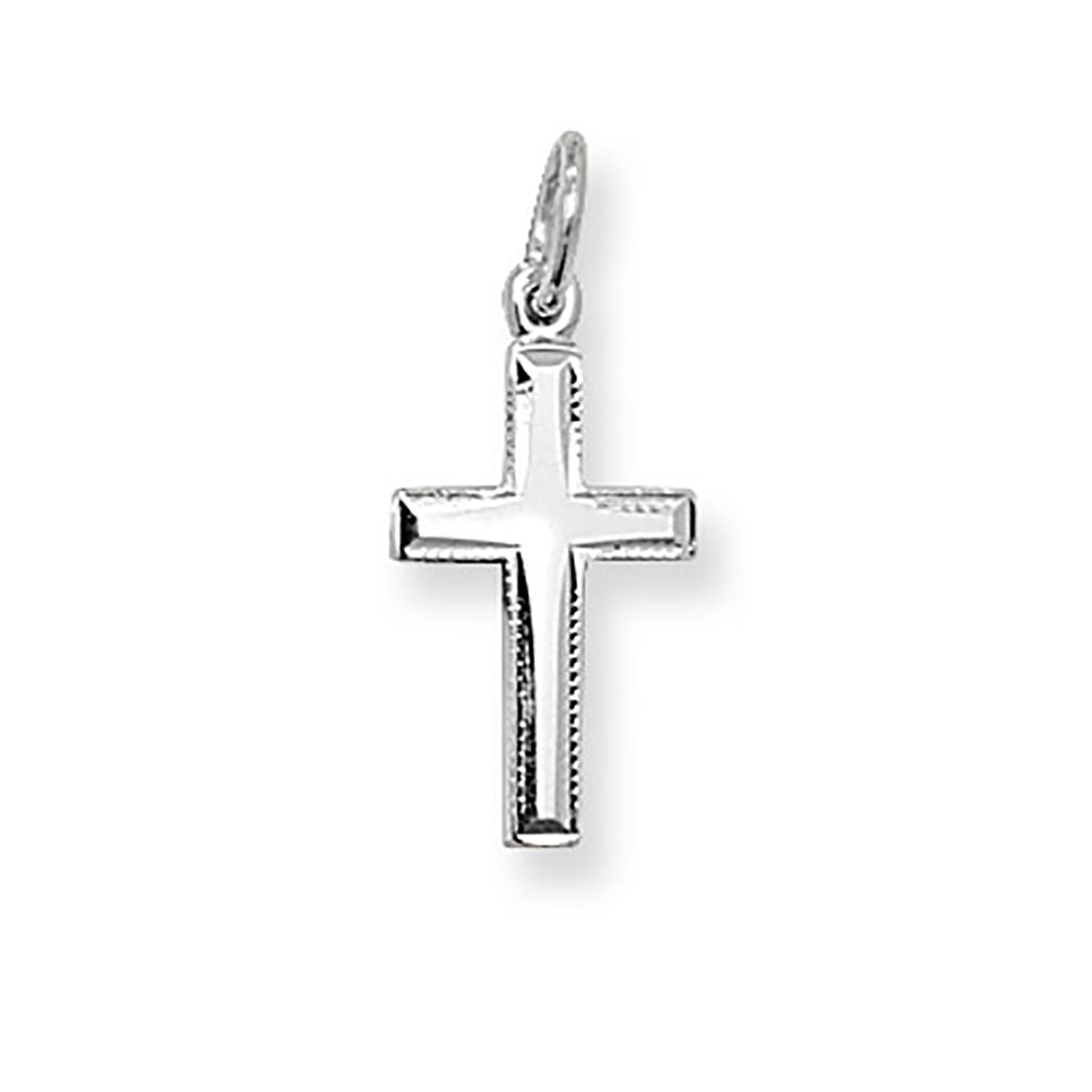 Silver Edged Block Cross Necklace - Small - John Ross Jewellers