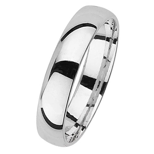 Silver 4mm Court Wedding Band - John Ross Jewellers