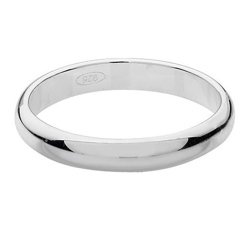 Silver 3mm Wedding Band - John Ross Jewellers