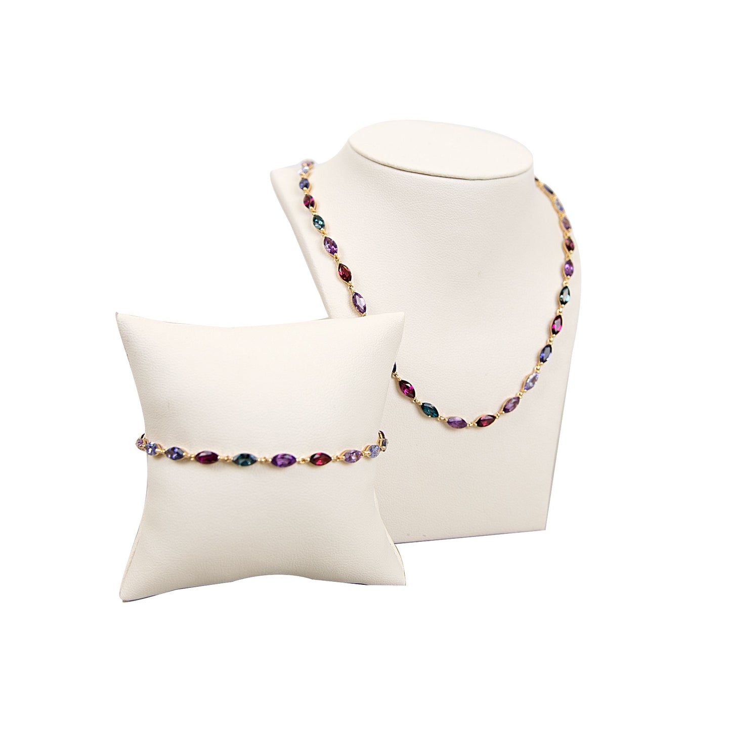 9ct Gold Marquise Gemstone Line Bracelet - John Ross Jewellers