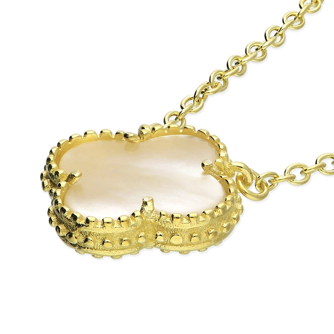 Sunshine Mother of Pearl Quatrefoil Necklace - John Ross Jewellers