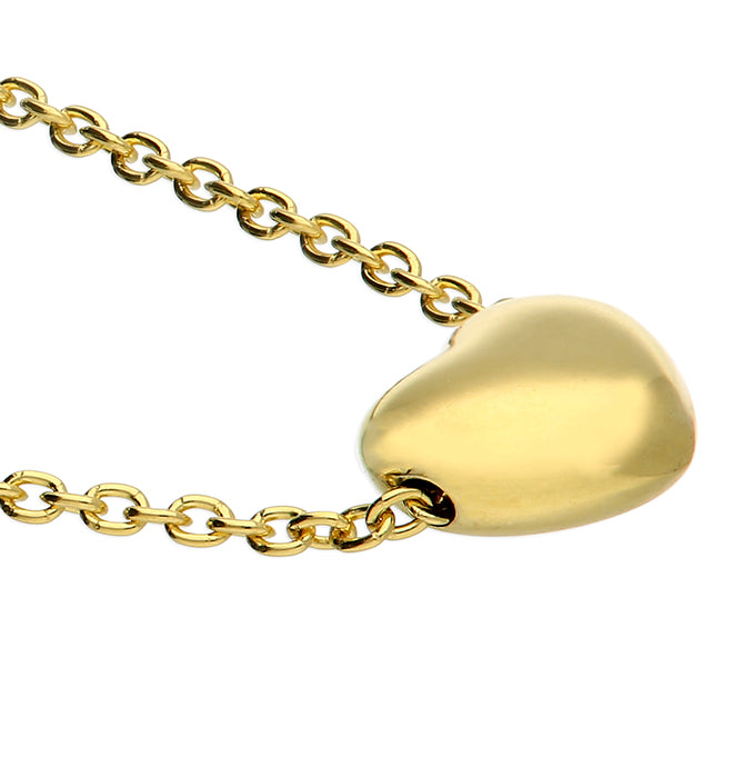 Sunshine Puffed Heart Slider Necklace