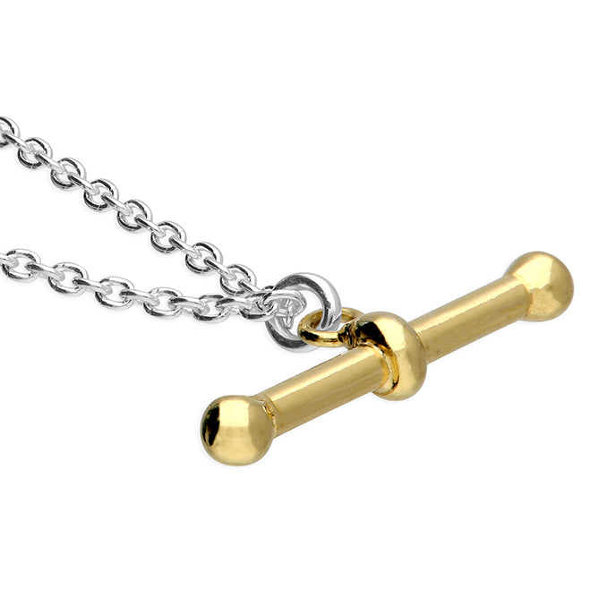 Sunshine Two Tone T-Bar Necklace