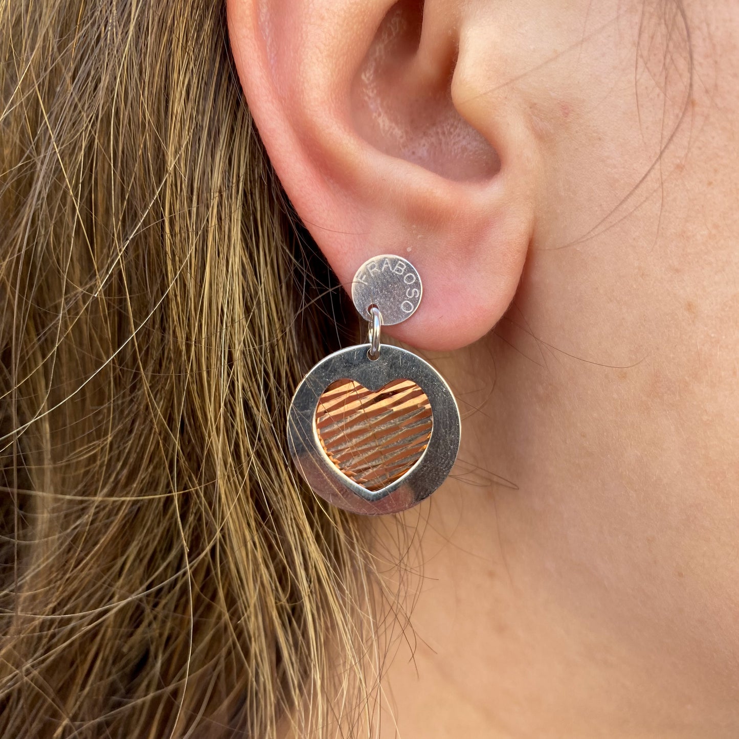 Rose Silver Fraboso Heart Drop Earrings - John Ross Jewellers