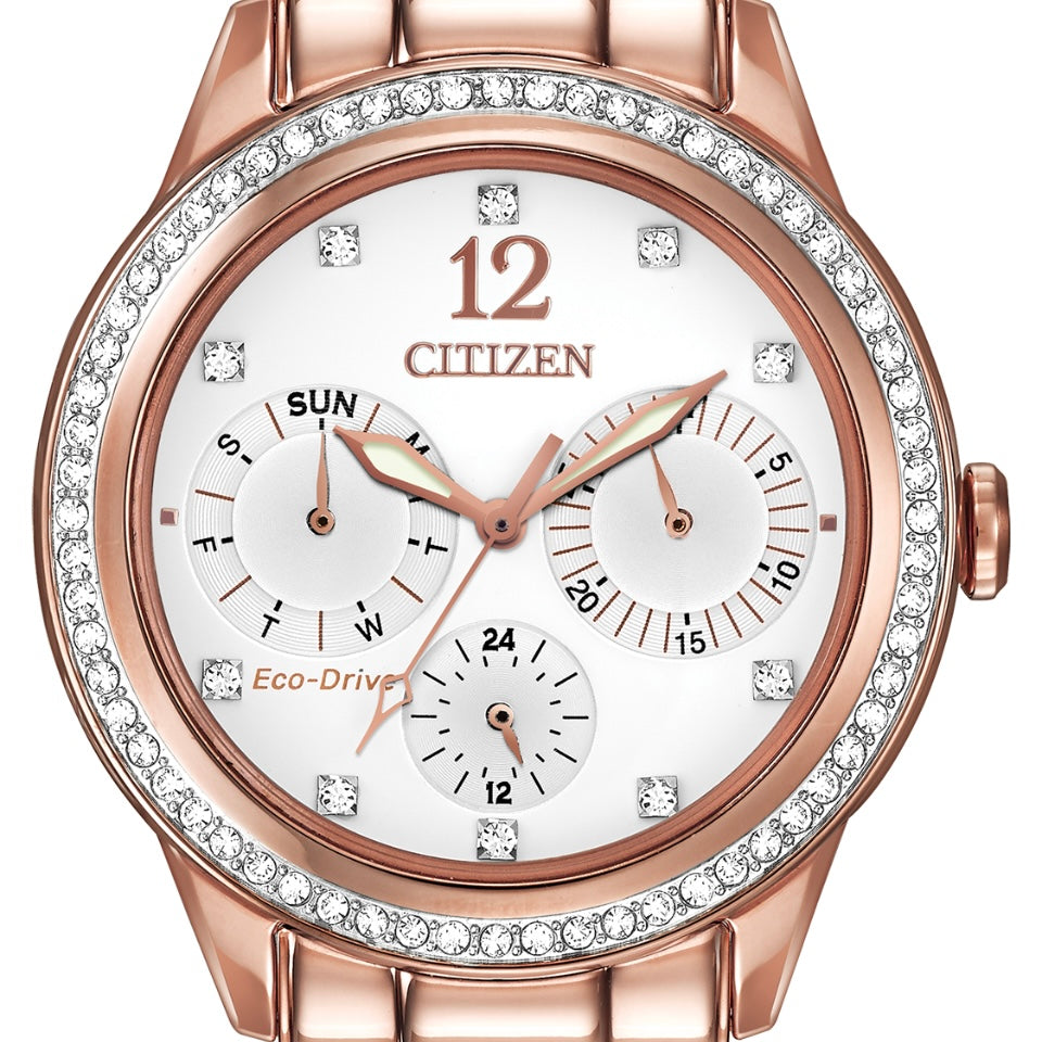 Citizen eco drive women's watch rose gold best sale