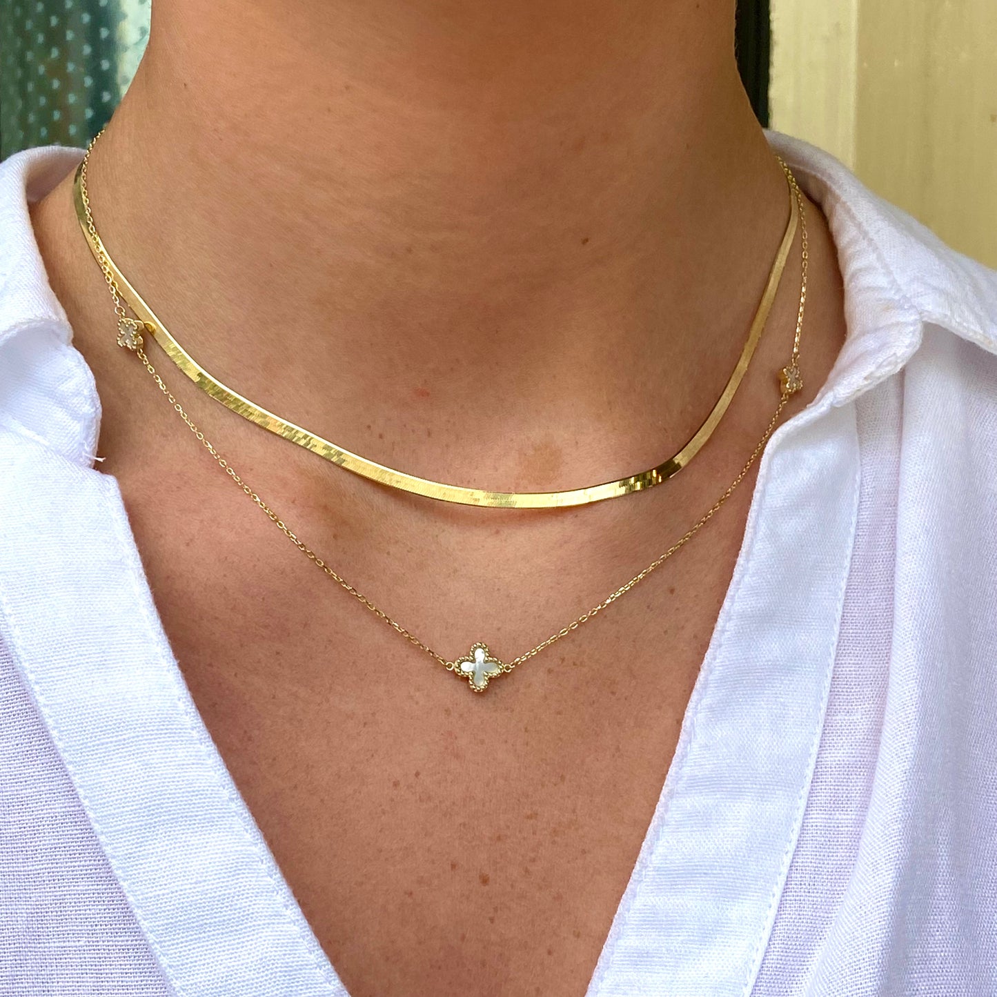 9ct Gold Herringbone Necklace - John Ross Jewellers