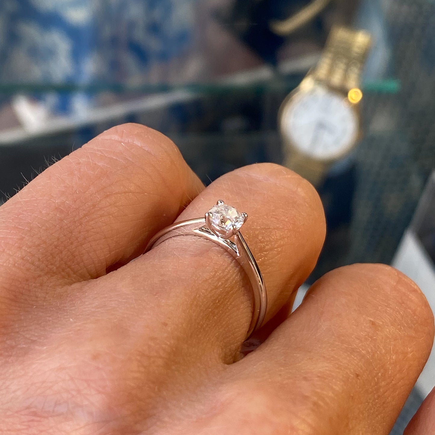 Platinum Diamond Solitaire Engagement Ring | 0.48ct - John Ross Jewellers