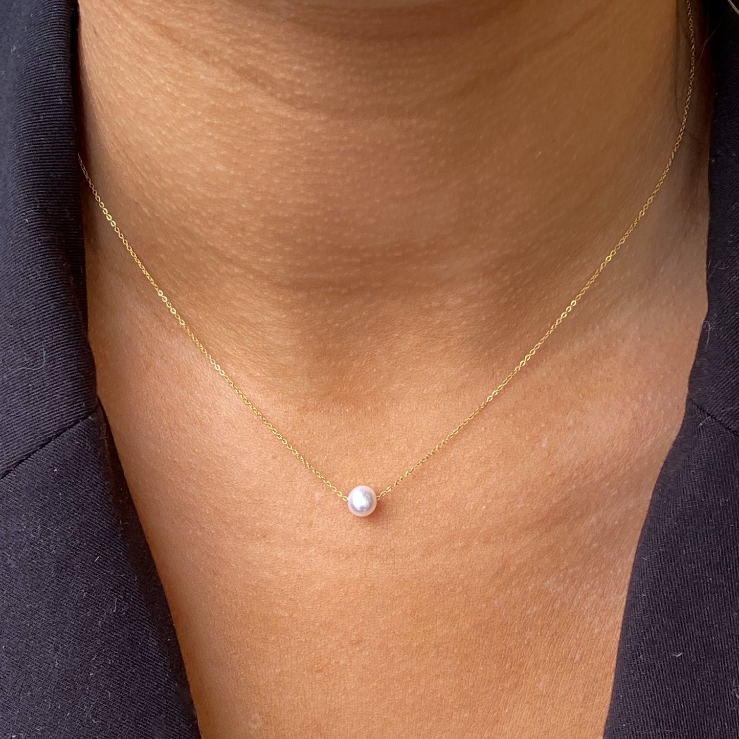 18ct Gold Pearl Slider Necklace - John Ross Jewellers
