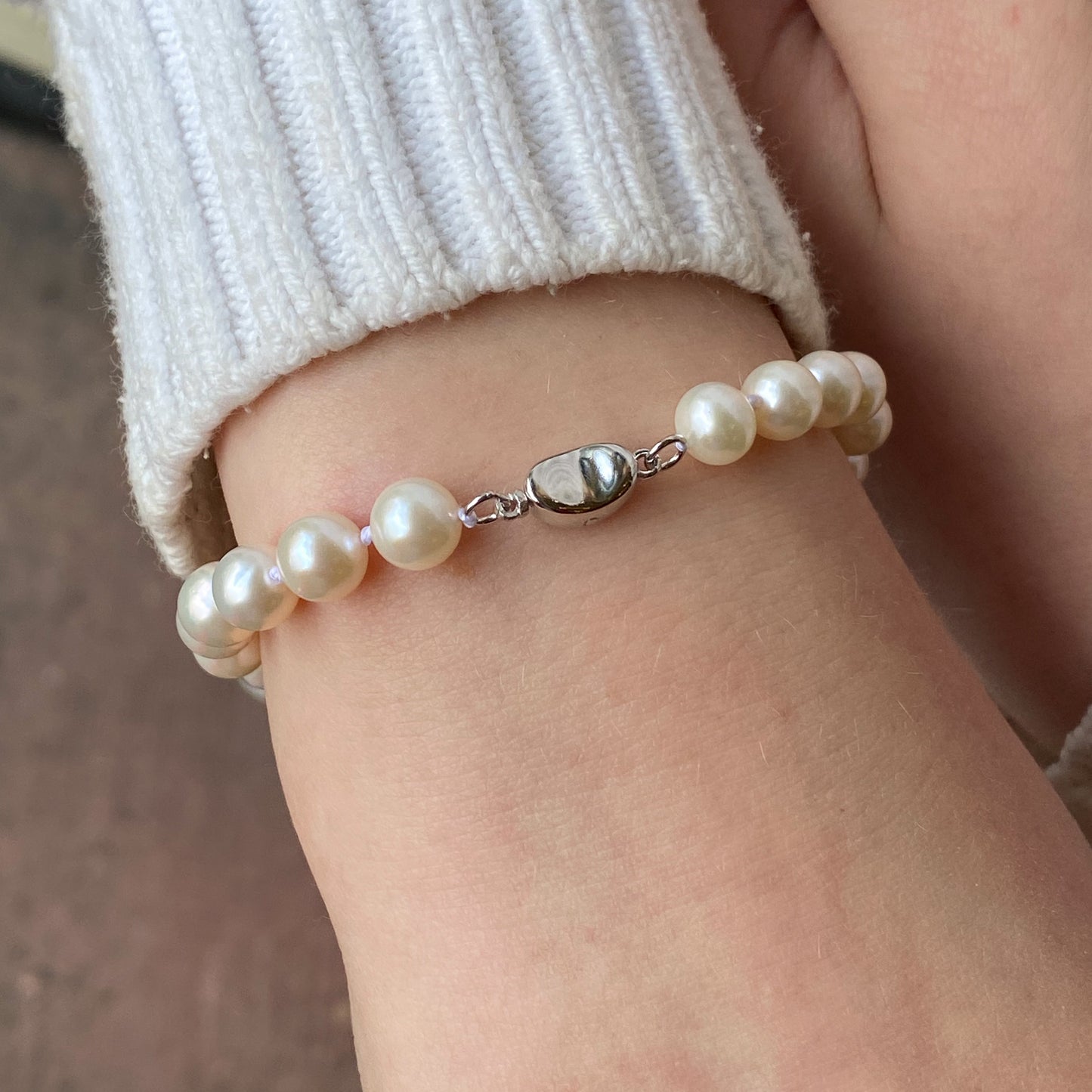 Silver Cultured Freshwater Pearl Bracelet | 19cm - John Ross Jewellers