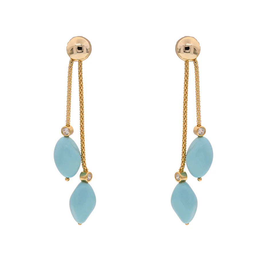 Baroque Drop Earrings | Corfu | Turquoise - John Ross Jewellers
